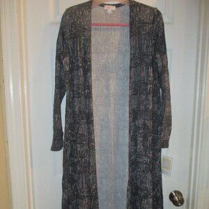 NWT LuLaRoe Sarah Cardigan Black and White Plaid and Dots Medium